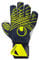 uhlsport Fußball Torwarthandschuhe Prediction Soft Flex Frame - Torwarthandschuhe für Kinder und Erwachsene mit Fingerschutz, 5, Marine/weiß/Fluo gelb