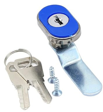 Serratura in plastica for mobili, ferramenta for ufficio, scrivania, cassetta postale, serratura a camma, ruotabile di 270 gradi, serratura a linguetta con 2 chiavi, 1 pezzo