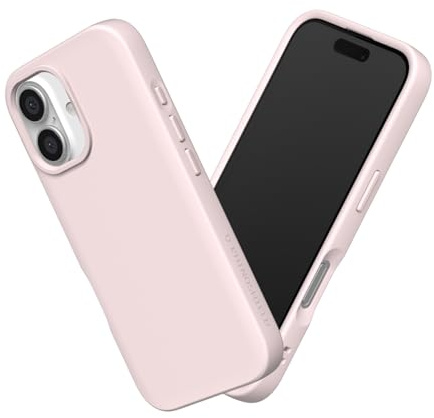 RHINOSHIELD SolidSuit Case Compatible with [iPhone 16] | Shock Absorbent Slim Design Protective Cover with Premium Matte Finish, Camera Control Cutout Design - Raspberry Sorbet