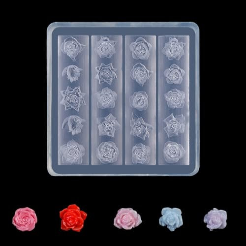 Nails Art Silicone Molds For 3D Embossed Patterns Rose Butterfly Christmas Designs Nails Charm Accessories