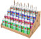 AIHSUMC Holz Paint Rack, 4-lagiges Farbständer mit 13 Pinselfächern Tabletop Farben Aufbewahrung Modellfarben-Palette Paint Station Modelbauwerkzeuge, Bastel Farbregal Organizer(Universal)