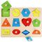 PEGRAUFC Holzpuzzle 1 Jahr, Montessori Spielzeug ab 1 2 Jahr Greifpuzzle Farben Formen Holzspielzeug, Holzpuzzle Baby Lernspielzeug Kinder Sortierspiel Motorikspielzeug Für Baby Geburtstag Geschenke
