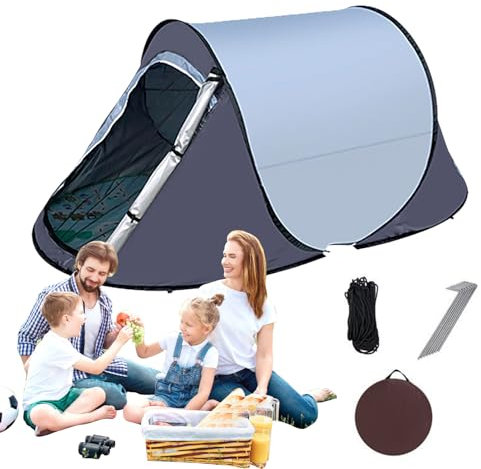 Pop-up Automático-Tarjeta Solar Instantánea Resistente Al Agua Para 1-2 Personas | De Viaje Compacto Para Mochila De Hombro, Picnics Y Eventos Al Aire Libre - Fácil Plisado Solar De Dosel