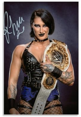 LINTEZHG Rhea Ripley Signed Poster Dekorative Malerei Leinwand Wandkunst Wohnzimmer Poster Schlafzimmer Malerei,Wandkunst Bilddruck Moderne Familienzimmer Dekor 12x18inch(30x45cm)
