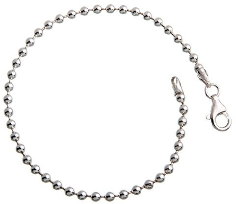 3mm Kugelkette Armband 925 Silber, Länge 16-25cm