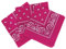 Lot de 3 bandanas paisley - Foulard coton motif cachemire vendu par 3 - Fuschia - Taille Unique
