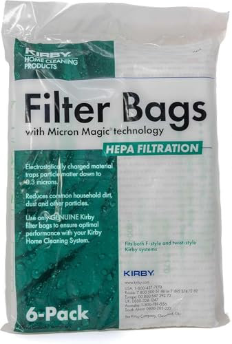 Kirby Micron Magic Micro Allergen Plus HEPA Vacuum Filter Bags Package of 6 #204814A