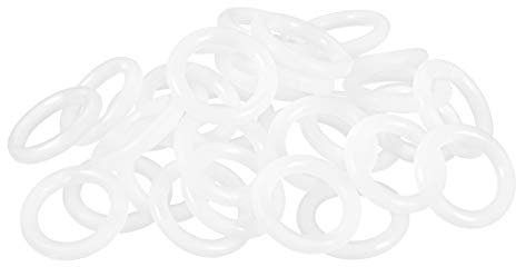 sourcing map 30Stk Silikon O-Ring VMQ Versiegelung Dichtring 18mm AD 12mm ID 3mm Breite Weiß