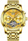 rorios Herren Automatik Mechanisch Armbanduhr Edelstahl Metallarmband Tourbillon Kalender Leuchtend Zeiger Multifunktionen Armbanduhr Wasserdicht Uhr