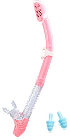 Supertrip Trockenschnorchel Erwachsene Unisex Trocken Snorkel Schnorchel mit Ventil zum Schnorcheln Schnorchelrohr mit weichem Mundstück Ohrstöpsel