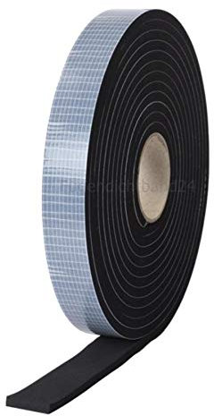 Dichtband 5m Rolle, 1mm stark, diverse Breiten, einseitig selbstklebend, EPDM Zellkautschuk EPDM 5mm x 1mm
