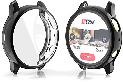 RuenTech Protezione compatibile con Samsung Galaxy Watch Active 2 44 mm 40 mm Custodia protettiva Shell Anti Scrach (40 mm, nero)