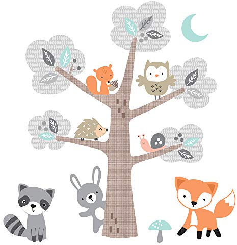 Bedtime Originals Woodland Friends Wall Decals, Multicolor
