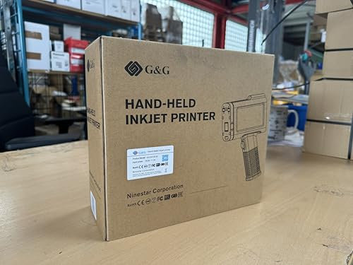 G&G mobiler Beschriftungsdrucker GG-HH1001B Handheld mit 4,3 Zoll Touchscreen für Etiketten, Logo,Schrift,Barcode,QR, Grafik - druckt auf alle festen Untergründe wie Glas,Metall,Papier,Holz,Kunststoff