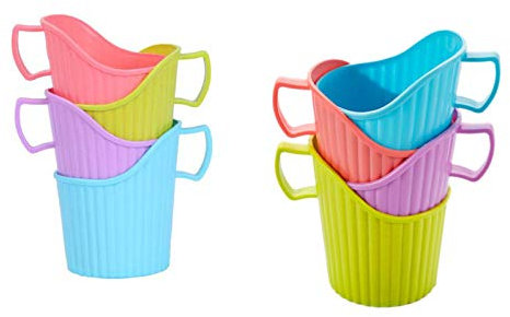 Hosoncovy Lot de 10 porte-gobelets avec poignée pour isolation thermique - Anti-brûlure - Pour la maison, le bureau - Couleur aléatoire