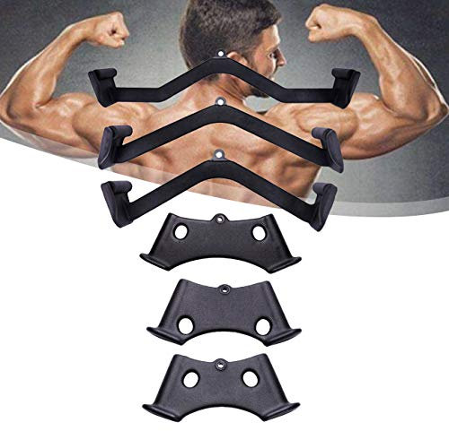 ZhiLianZhao Forme De V Fixation De La Poignée, Barre Droite Fixation des Câbles Maniques, avec poignées ergonomiques pour l'entraînement Force, Barre de tirage latérale Barre rangée