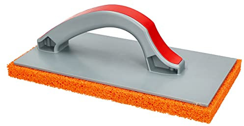 KOTARBAU® Frattazzo in plastica, 280 x 140 x 18 mm, per stucco con gomma in spugna, colore: arancione