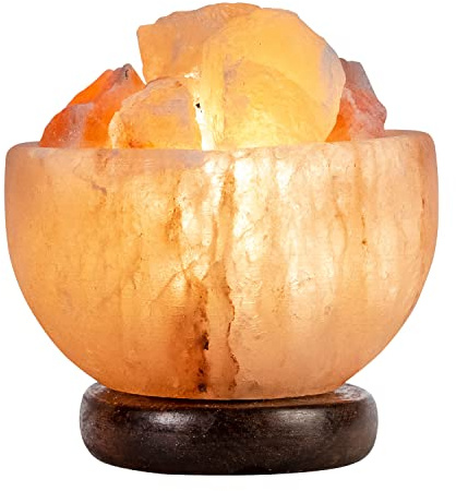 SUPERBUTELKI.PL Lampada di Sale dell’Himalaya 3–5 kg dal Punjab Pakistan – Lampada di Cristallo Naturale in Pietra di Sale