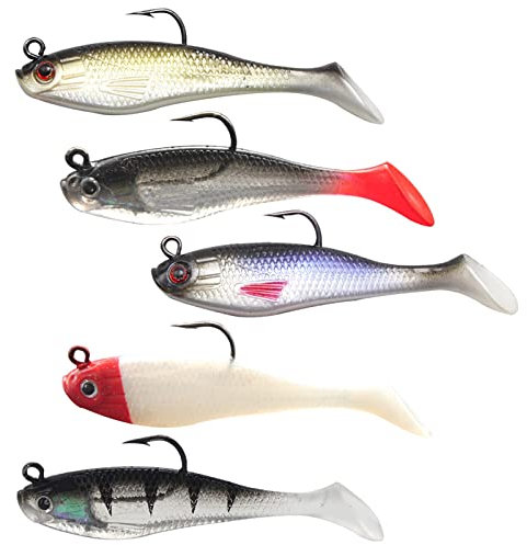 Kunstköder Gummifische Angelköder Hecht Barsch Zander Angeln Köder Topwater Swimbaits Kunstköder Angelköder Set Für Hecht,Barsch,Wels,Schwarzfisch,Forelle,Gummiköder,Angeln im Süß und Salzwasser