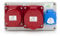 ELS Elektrotechnika Stromverteiler Wandverteiler Schuko 1x230V + 1x CEE 16A + 1x CEE 32A, Steckdosen, Verdrahtet, Baustromverteiler für Indoor/Outdoor-Bereich, Werkstätten und Fabriken