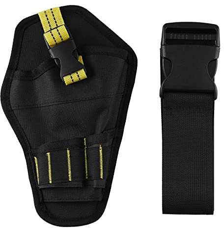 Linkidea Angled Drill Holster, Heavy Duty Impact Driver Holster, Portable Tool Belt with Drill Holster for Hanging Power Tools and Storage Bits