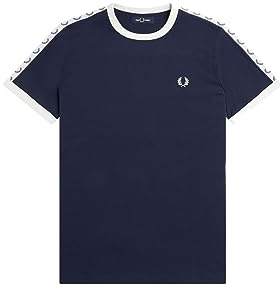 Fred Perry Taped Ringer T-Shirt Marineblau