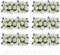 NUPTIO Kunstblumen Mittelstücke für Tische 6 Stück Weiße Blumen 50cm Lang Gefälschte Seidenblumen Rosen Arrangements für Hochzeit Party Tischläufer Esszimmer Wohnzimmer Mittelstück Dekor