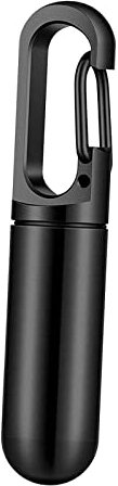 MagiDeal Porte-clés porte-, mini bouteille de, boîte de rangement étanche, bouteille de pilulier portable pour l'extérieur, noir