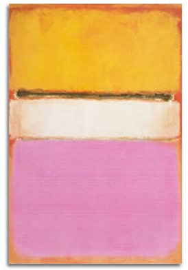 JAHER Mark Rothko Gemälde Kunstwerke - (weiße Mitte) Poster Wandkunst Gemälde Leinwand Geschenk Wohnzimmer Drucke Schlafzimmer Dekor Kunstwerke 50 x 75 cm