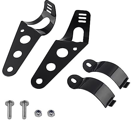 Chelhead Motorrad-Scheinwerferhalterung 5.75 LED Motorrad-Scheinwerferhalter Universalhalterung für Motorradgabelrohr 32-40mm Schwarz