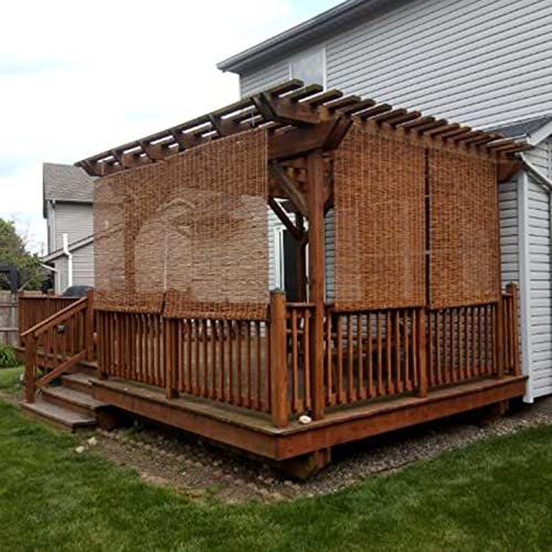 Bambusrollo Outdoor Wetterfest Bambusvorhang Bambus Rollos füR Fenster Sichtschutz Sonnenblende mit Lifter füR Dachterrasse Balkon Dachfenster Ohne Bohren Montierbar (Size : 50 * 80cm/20 * 31in)
