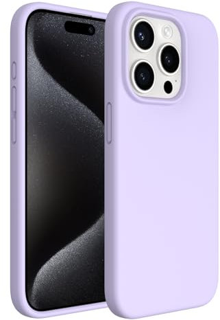 ACRONIX Compatible With iPhone 15 Pro 6.1 Silky-Soft Touch Liquid Silicone Case, Shockproof Rubber Comprehensive Protection Cover - Pastel Lilac