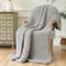 Esterra Chunky Knit Throw Blanket Newly Upgraded Heavy Tighter Version, Handmade Chenille Throw Super Soft, Thick Yarn Cable Knit Crochet Throw Blanket for Couch Bed Sofa (50x60 Light Grey)