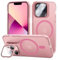 tigratigro Coque avec béquille, compatible avec iPhone 13 Pro, protection appareil photo H9 verre trempé, coque arrière givrée translucide, anti-empreintes digitales, sensation de velours (Sakura