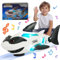 SWTOIPIG Babyspielzeug, transparentes Hai-Spielzeug mit Licht und Musik, elektrisches mechanisches Getriebespielzeug für Jungen, Mädchen, Kleinkinder, Geschenke