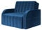 Schlafsessel mit Bettfunktion Schlafsofa mit Bettkasten Sessel mit Schlaffunktion Klein und Gemütlich Sofa Couch Gästebett Relaxsessel Kindersofa 101x104x90 - MONTANA 80 (Dunkelblau - Kronos 09)