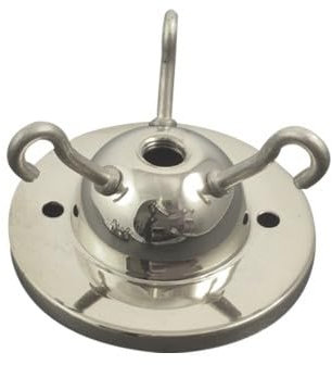 CEW COLCHESTER ELECTRICAL WHOLESALE LTD 3 Hook Ceiling Rose Plate Polished Chrome M10 Centre Hole 75mm OD