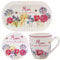 Widdle Gifts Mum Mug, Coaster and Tray Set Floral You Mean The World to Me Mother's Day, Birthday or Christmas 5093