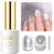 Imtiti Moonlight Cat Eye Gel Nagellack, 15ml Nude Silver Holographic Crystal Diamond Cat Eyes Glitter UV Soak Off Gel Lack mit Magnetic Stick für den Sommer 1Pcs