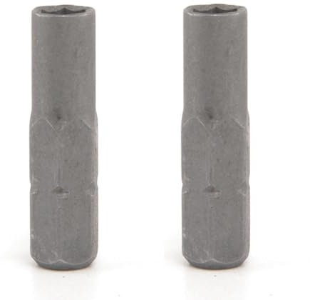 Bamyli 2 Stück 6.35 Auf 4 mm Magnetischer Bit Adapter, Sandgestrahlter Magnetisch Präzisions Bit Adapter 1/4 Zoll 6.35 mm Griff für Micro Bits Form 4 mm