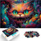 Puzzles, Geschenke, Spielzeuge, Alice Cat, 1000-teiliges Puzzle für Erwachsene, Holzpuzzle ganze Familie und Dieses （50x75cm）