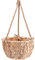 Decorasian Blumenampel hängend - Blumentopf, geflochten aus Wasserhyazinthe - Ampel mit Juteseil - Blumenhänger - 2er Set 22cm