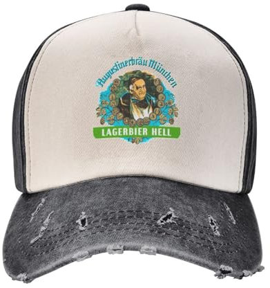 WXXXMEI Baseballmütze Augustiner München Bier... Lagerbier Hell Golf Hut Wanderhut Frau Herren Outdoor Mode Geschenke