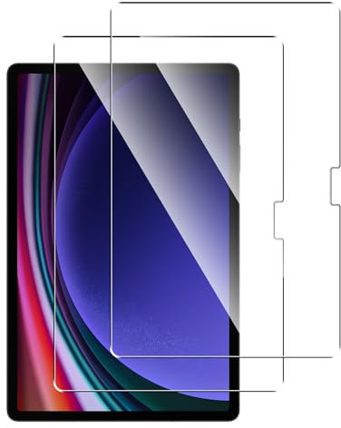 Anoowkoa 2 Pezzi Pellicola Protettiva per Samsung Galaxy Tab S10 Plus/S9 Plus/S8 Plus 12,4 Pollici Vetro Temperato Pellicola Schermo Intero Trasparente Compatibile con Samsung Tab S10 Plus