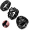 Krfy Herren Ringe aus Edelstahl 13 Nein Schwarz Ringe Herren Klassisch Ringe Für Herren Künstliche Schwarze Stein Fidget Ring Herren