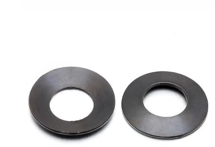 4pcs 36mm×70mm×3mm 65 acier au manganèse noir rondelle élastique en forme de disque, rondelle de blocage à ressort en forme de disque