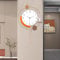 EMITDOOG Large Wall Clock for Living Room Decor - Modern Decorative Non-Ticking Pendulum Clock for Bedroom, Office, Kitchen - Silent Big Clock with 1 Ornament - 19.6 * 33.4 Inch Gold
