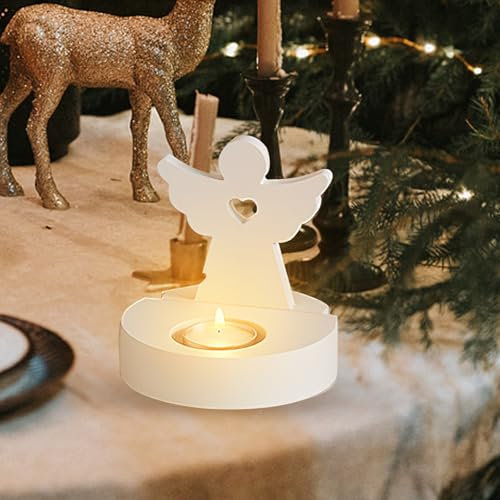 DAWRIS Stampo a forma di angelo, 3D, in silicone, con base, per candele fai da te, candele di cera di soia, sapone, artigianato