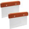 2 Pack Dough Scraper Set Stainless Steel, 15cm Dough Cutter Food Grade Baking Scraper with Wooden Handle, Professional Bench Scraper & Pastry Cutter for Pizza, Bread, Pasta & Cake Dough