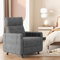 Softa Pushback, Relaxsessel, Verstellbarer Schlafsessel mit Chenille-Stoff, Liegesessel im Wohnzimmer, Sessel im Schlafzimmer Grau
